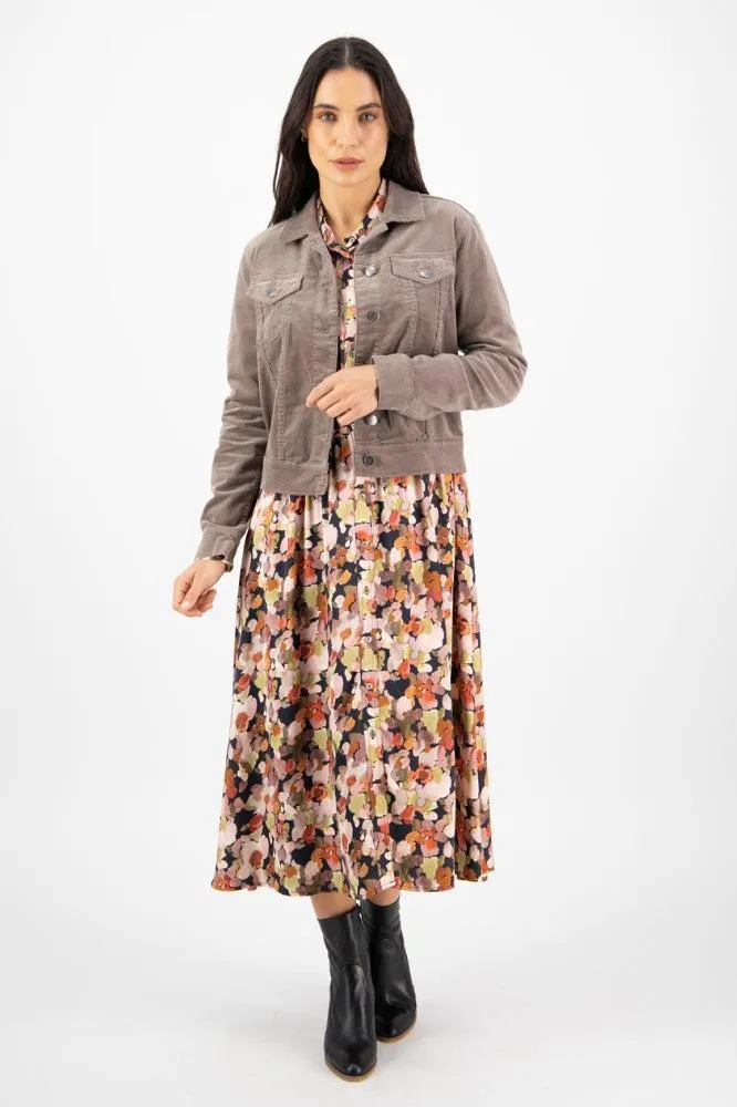 Vassalli Cord DJ Jacket Taupe