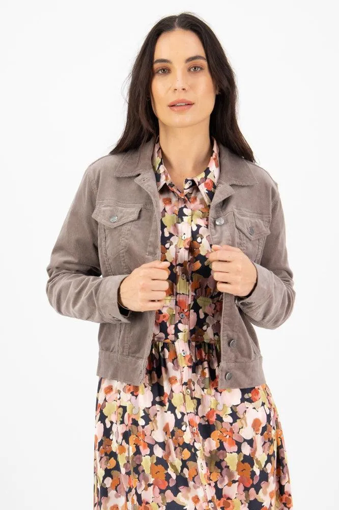 Vassalli Cord DJ Jacket Taupe