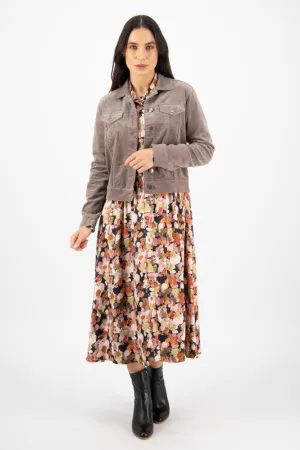 Vassalli Cord DJ Jacket Taupe