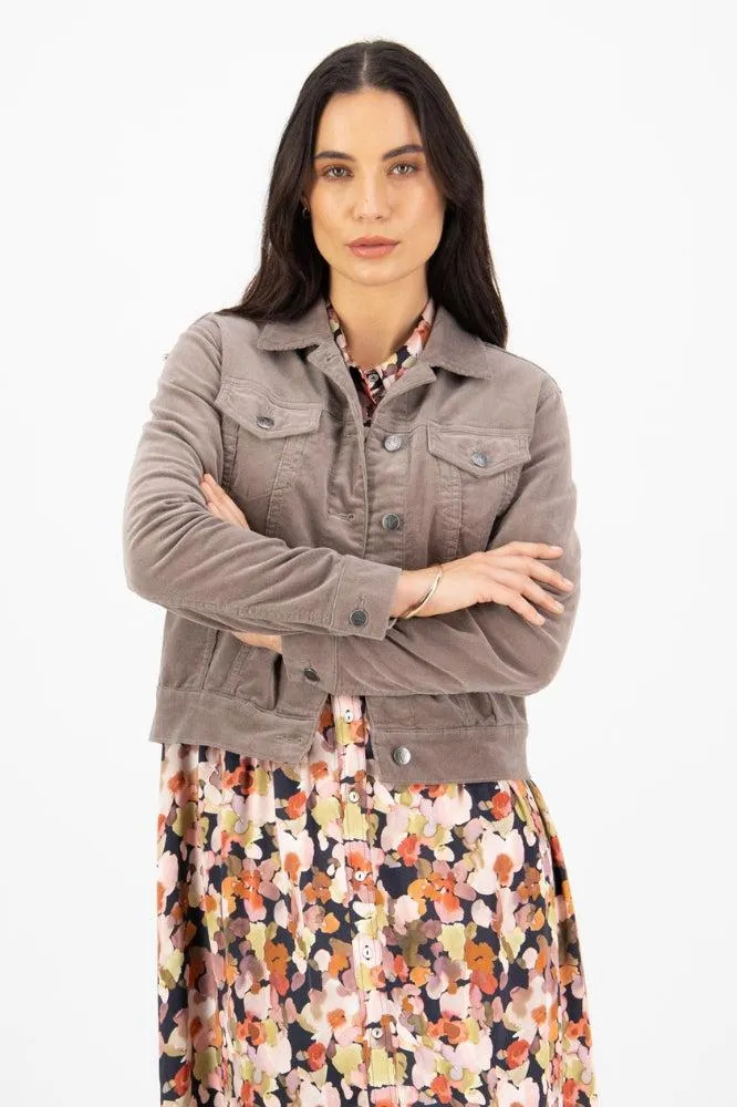 Vassalli Cord DJ Jacket Taupe