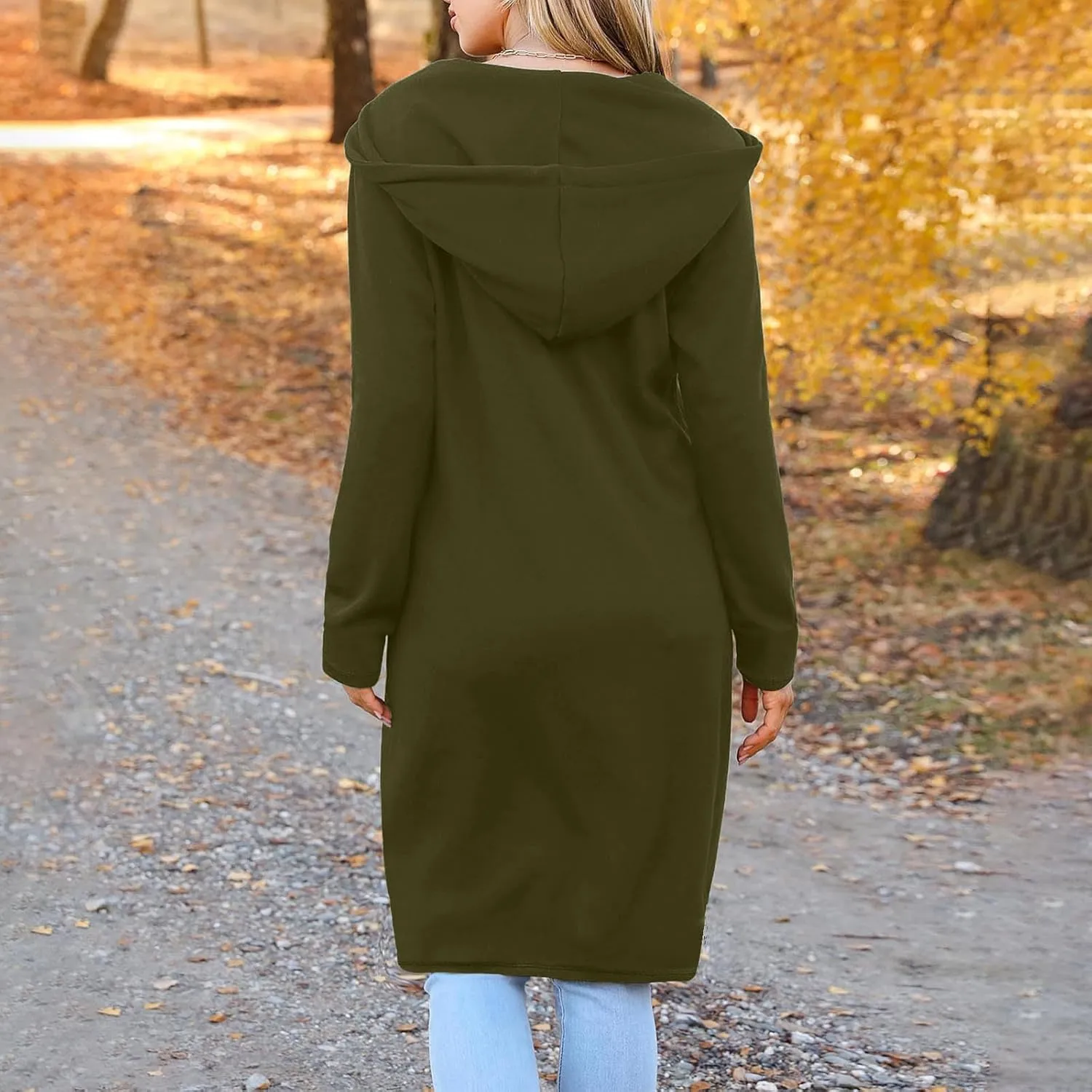 Women's Full Zip Up Hoodies Oversized Fleece Long Sleeve Sweatshirt Comfy Casual Fall Jacket Coat with Pocket 2024