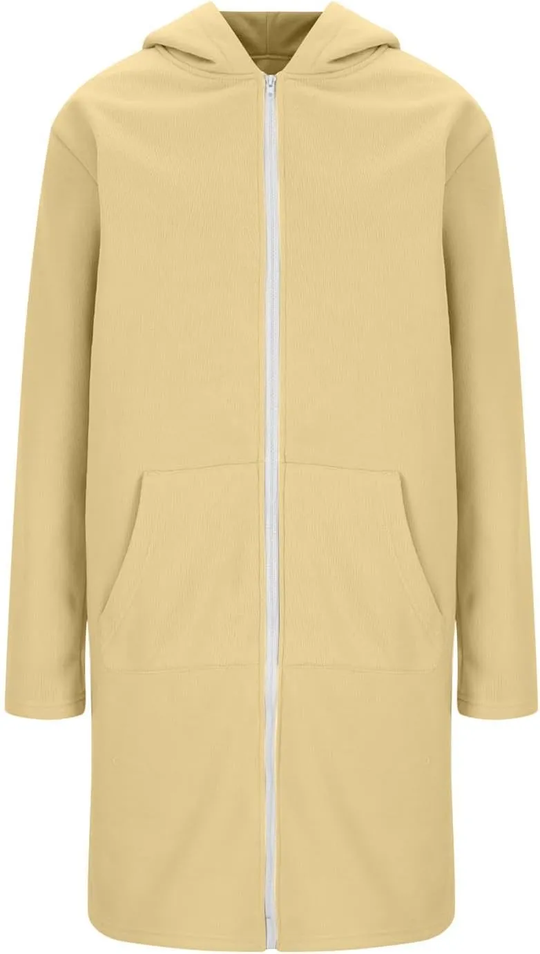 Women's Full Zip Up Hoodies Oversized Fleece Long Sleeve Sweatshirt Comfy Casual Fall Jacket Coat with Pocket 2024