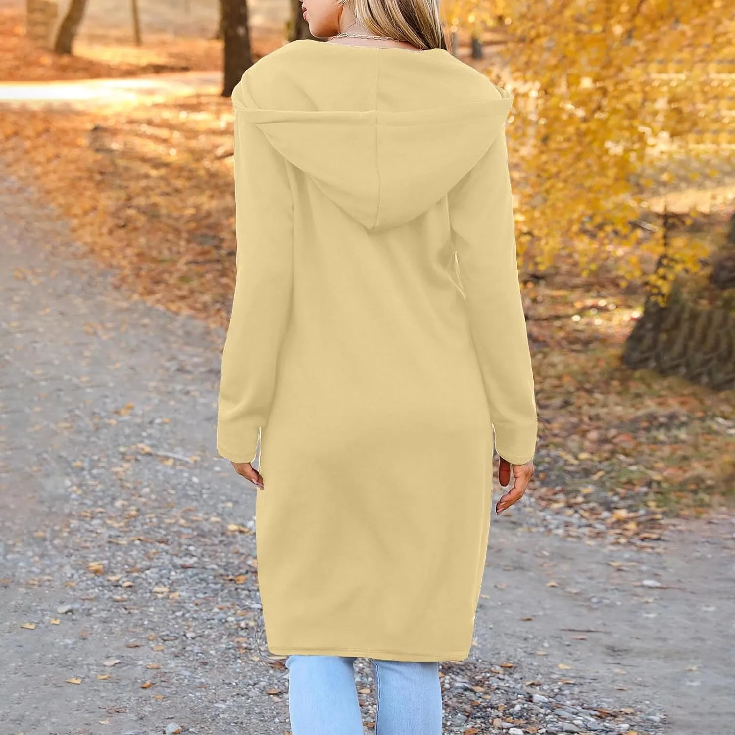 Women's Full Zip Up Hoodies Oversized Fleece Long Sleeve Sweatshirt Comfy Casual Fall Jacket Coat with Pocket 2024
