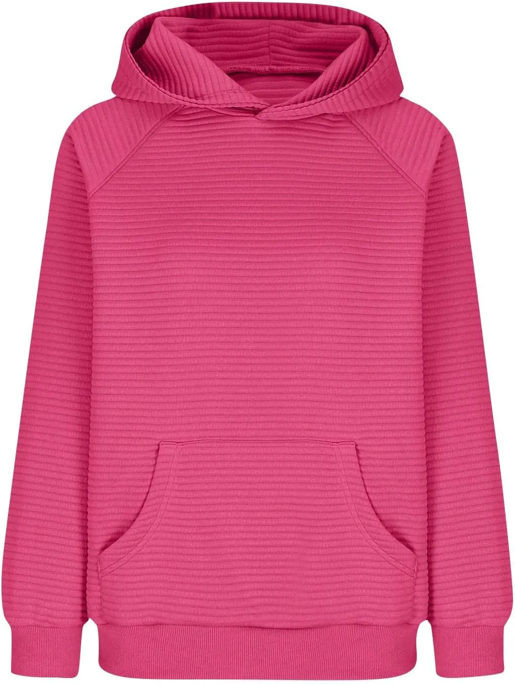 Women's Long Sleeve Hoodies Fashion Comfy Plain Hoodie with Pockets Loose Pullover Tops