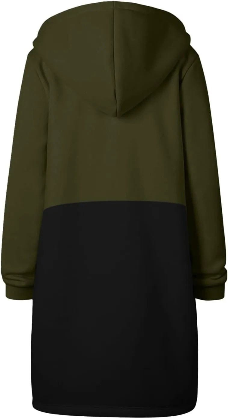 Women's Zip Up Hoodies Long Sleeve Winter Lightweight Hooded Sweatshirt Casual Jacket Coat with Pockets