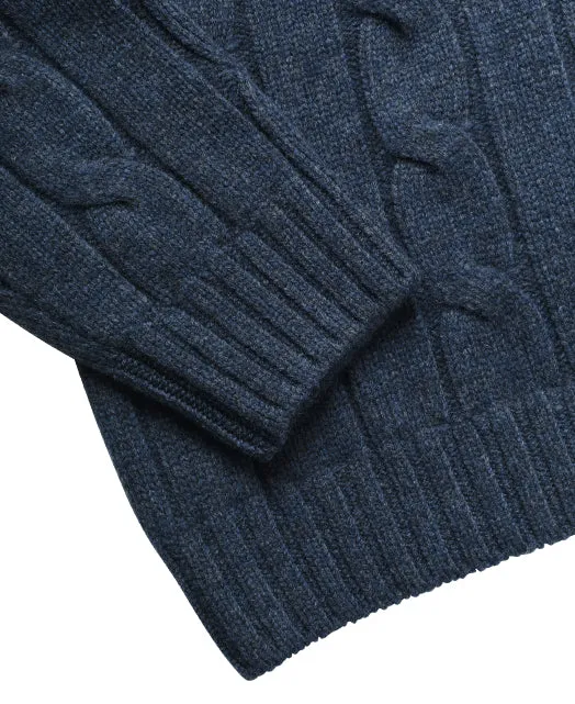 Wool Cashmere CREW NECK SWEATER 7 GAUGE