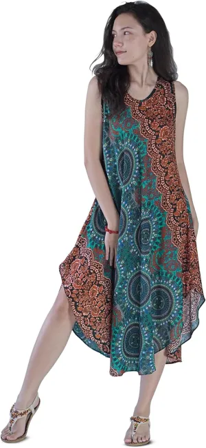 Your Cozy Women's Summer Dresses Elegant Midi Sleeveless Tank Beach Sun Dress for Casual and Formal Occasions