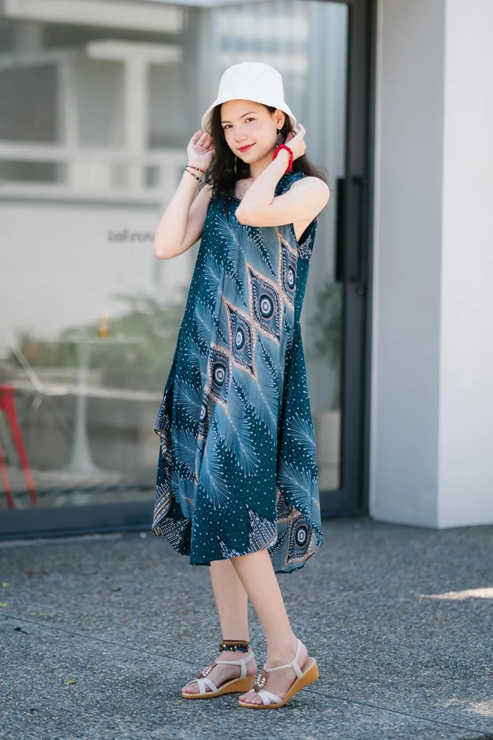 Your Cozy Women's Summer Dresses Elegant Midi Sleeveless Tank Beach Sun Dress for Casual and Formal Occasions